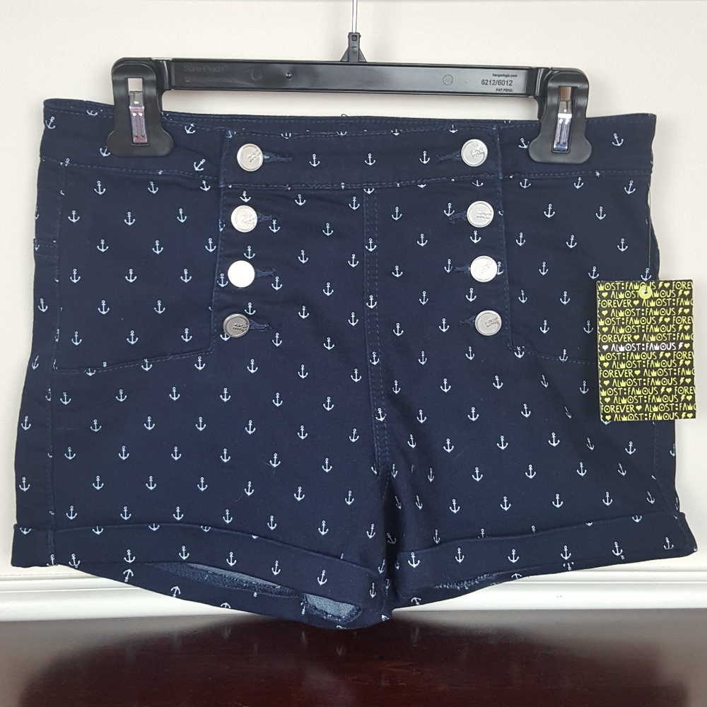 NWT Almost Famous Nautical Sailor Shorts Size 9